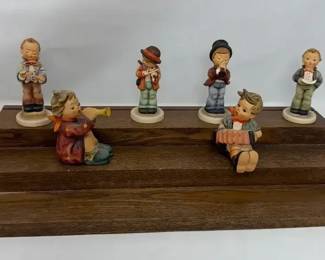 Goebel Hummel Musician Figurines With Riser Stand  Band Leader  Flute Player  Accordion  Others