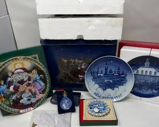 Bing  Grondahl Plates Roman Inc Santa Etc ,Christmas Ornaments