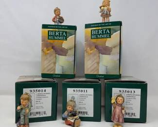 Set Of 5 Berta Hummel Goebel Christmas Ornaments With Original Boxes