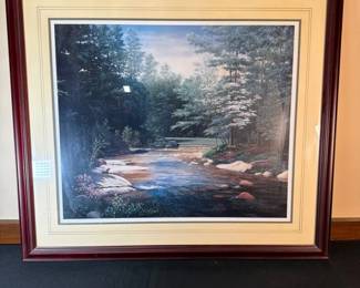 Large Wooden Frame Numbered Landscape Print
