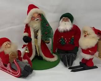 Assortment Of Vintage St.Nicholas Dolls Skating ,Skiing N Snow Sledding