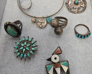 Navajo and mexico jewelry sterling