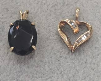 Gold pendants