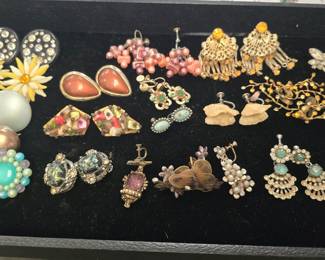 Vintage costume earrings