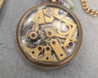 Masonic gold pocket watch
