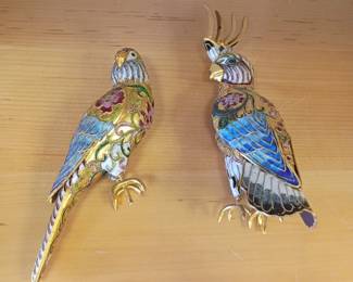 Cloisonne birds