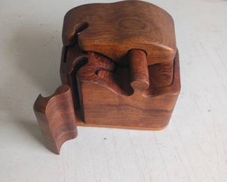 Wooden puzzle box