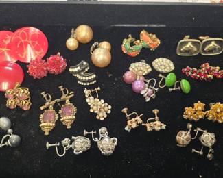 Vintage costume earrings