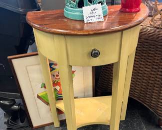 half round console table