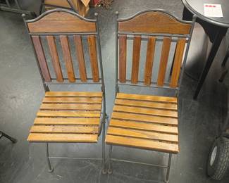 Wooden folding chairs