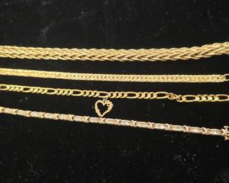 14 k gold bracelets