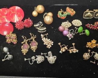 Vintage costume earrings