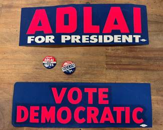 Vintage political bumperstickers-
