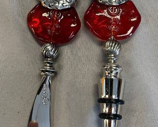 Santa Wine stopper & cheese knife