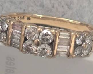 Gold diamond band