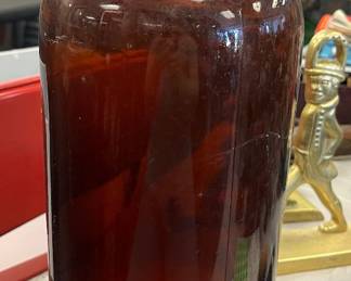 Large amber bottle