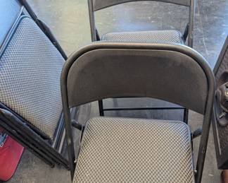 Set 4 folding padded chairs
