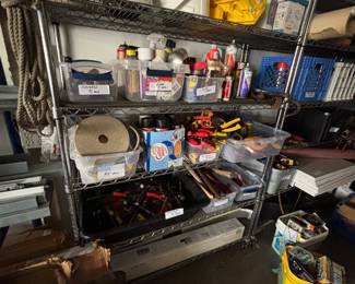 Hard hats, lubricants, chisels, weather strips 