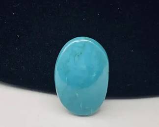 Tyronne Mine New Mexico Turquoise Cabochon * 20mm X 13.5mm * 1.24g From Tyronne Copper Mine, Grant County, New Mexico. No longer an active mine. Rare & Valuable