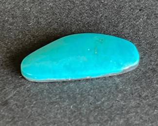 Turquoise Cabochon * Genuine, Pure * Untreated From Tyronne Copper Mine New Mexico * No longer an active mine 1.26 grams weight * 22.94mm long x 9.84mm wide