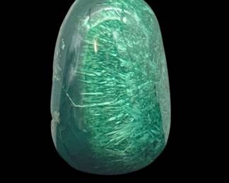 Large Malachite Cabochon * Genuine Pure Untreated From Africa * 4.28g 27.27mm long 17.11 mm wide at midpoint