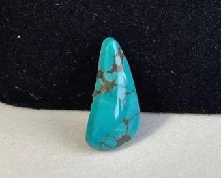 Polished Turquoise Cabochon * 1.21g From Tyronne Copper Mine, Grant County, New Mexico. No longer an active mine. Rare & Valuable