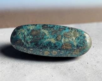 Turquoise Cabochon Pin from New Mexico * 32.5mm X 12.5mm * 4.99g