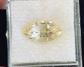 Faceted BYTOWNITE Considered Like A Yellow Diamond In Brilliance * From Salish Canyon New Mexico Huge size approximately 3 carots 13mm x 7.5mm. Very Rare found 9000 feet up steep mountain.