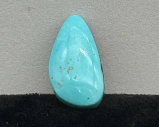 Turquoise Cabochon * Genuine Pure Untreated From Tyronne Copper Mine * 1.23g