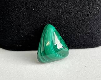 African Malachite Cabochon * Pure, Untreated * 4.41g * 20.31mm X 15.74mm