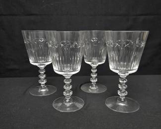 Set of Tiffin Franciscan Pembrook Stem Glasses