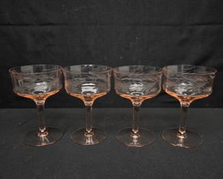 Set of Pink Depression Glasses