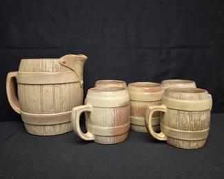 Frankoma Pottery Mug & Pitcher Set