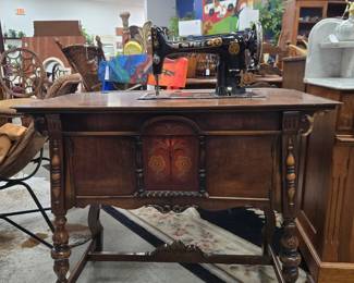 Vintage Sewing Machine Table