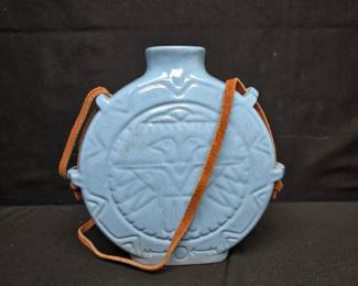 Blue Frankoma Pottery Canteen