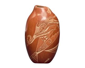 Bernice Naranjo, Avanyu Vase - LOT 342
