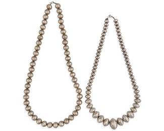 Navajo Sterling Silver Pearl Necklaces - LOT 115