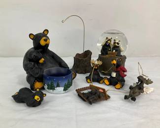 BearFoots Figure, Musical Beartivity Snow Globe & Bear-Themed Ornaments