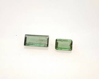 Emerlad Cut Green Tanzanite Gemstones