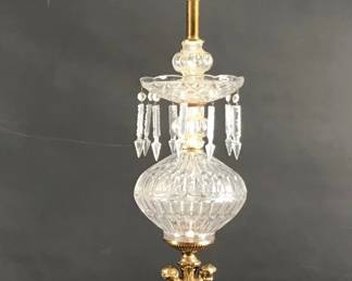 Vintage Lamp with Crystals