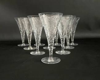 Etched Toasting Flutes