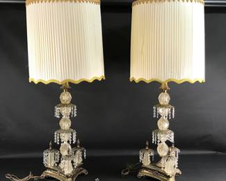 Vintage Loevsky & Loevsky Crystal Lamps
