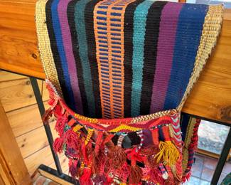 Vintage Handwoven Tribal Saddlebag with Elaborate Tassels 
