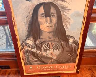 This item is an original Smithsonian museum exhibition poster from the 2002 major exhibition George Catlin and His Indian Gallery.