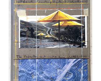 Lot 715 Christo. The AccordionFold Book for The Umbrellas, Joint Project for Japan and U.S.A. Bedford Arts,