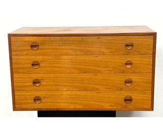 Lot 1160 HG Furniture Teak Chest of 4 Drawers for wall unit.