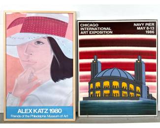 Lot 922 Two limited edition exhibition posters including Alex Katz 1980 Philadelphia Museum of Art serigraph