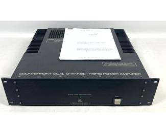 Lot 1290 Counterpoint SA8 Dual Channel Hybrid Power Amplifier with Serial 1822 and Original 1986 Factory Tes
