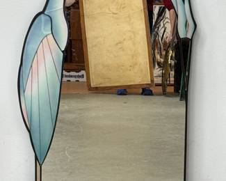 Lot 951 David Marshall Art Deco Style Figural Crane Wall Mirror Dated 1990 Signed Sculptors Guild Ltd
