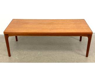 Lot 703 Vejle Stole Danish Modern Teak Coffee Table. Mid Century Rectangular Table with Tapered Legs. Marked
